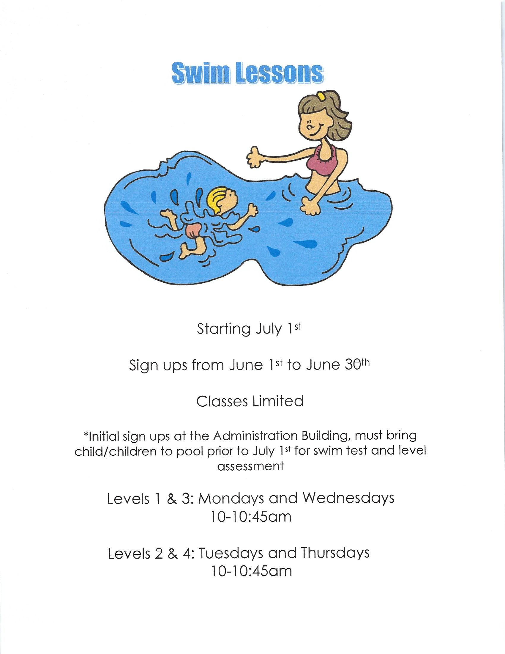 Swim Lessons Level 1 & 3 - PEPOA